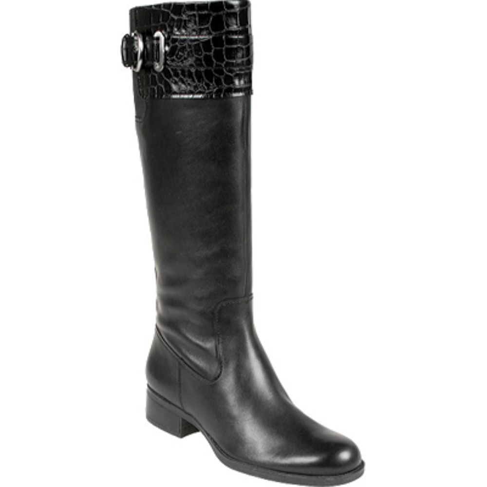Naturalizer Black Leather Riding Boots 7.5